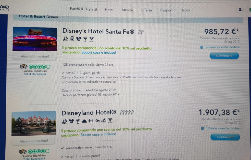Risparmiare Prenotando l'Hotel a Disneyland Paris 7 hotel disney italia
