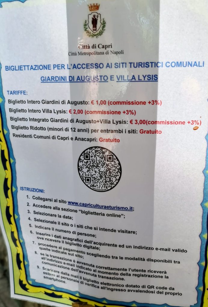 Top 5 Faraglioni Capri da dove vederli? 12 Accesso ai giardini di Augusto capri costo biglietto prezzi Copia