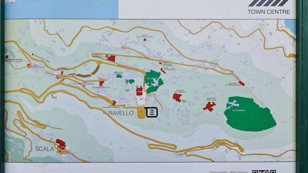 TOP 3 Costiera Amalfitana Ravello cosa vedere? 1 Mappa Cartina Ravello Costiera Amalfitana Tripilare 1