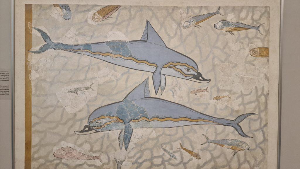 Palazzo di Cnosso: La Guida Vissuta Contro Caldo e Folla di Agosto 19 Affresco Dei Delfini Cnosso