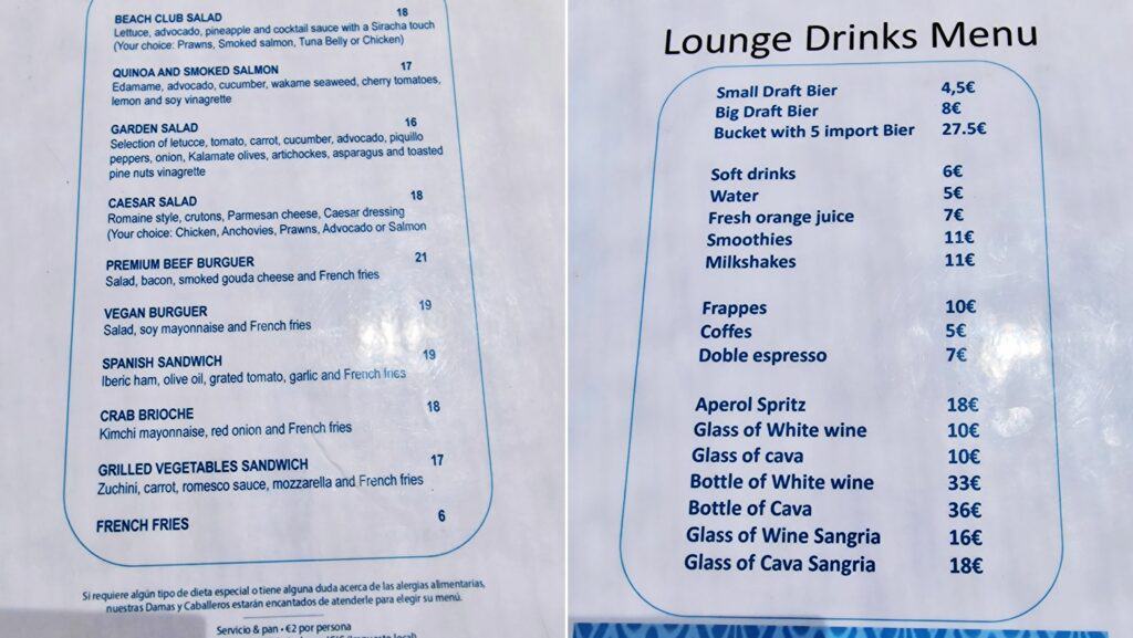 Spiagge Tenerife Sud: Cinque gioielli nascosti che ti lasceranno senza fiato! 6 The Beach Club Spiaggia Abama Tenerife prezzi per mangiare e bere