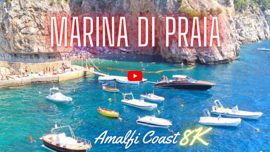Spiaggia Marina di Praia: Vivere la Costiera Amalfitana tra Sole Estivo e Quiete Invernale (e come arrivarci) 2 Miniatura video: 8k Marina di Praia Beach Amalfi Coast Spiagge Positano